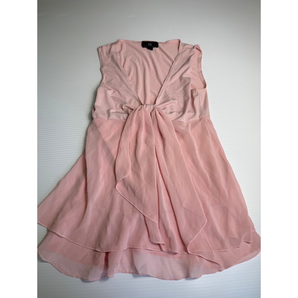 iz Byer California Pink Sleeveless top Casual Party Layered Chiffon S‎